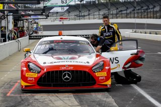#58 Mercedes-AMG GT3 of CJ Moses, DXDT Racing, GT America Powered by AWS, SRO3, Indianapolis Motor Speedway, Indianapolis, IN, USA, October 2021 | Bob Chapman/SRO