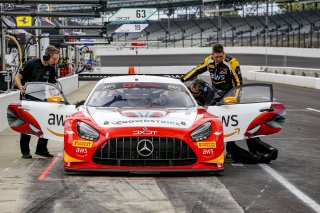 #58 Mercedes-AMG GT3 of CJ Moses, DXDT Racing, GT America Powered by AWS, SRO3, Indianapolis Motor Speedway, Indianapolis, IN, USA, October 2021 | Bob Chapman/SRO