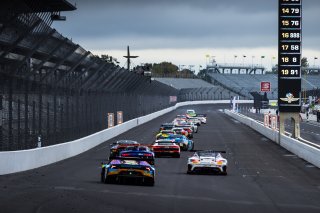 #88 Lamborghini Huracan GT3 of Jason Harward, Zelus Motorsports, GT America Powered by AWS, SRO3, Indianapolis Motor Speedway, Indianapolis, IN, October 2021. | Fabian Lagunas/SRO