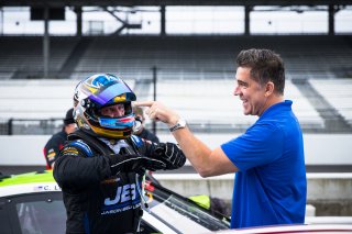 #2 Aston Martin Vantage AMR GT4 of Jason Bell, GMG Racing, GT America Powered by AWS, GT4, SRO, Indianapolis Motor Speedway, Indianapolis, IN, USA, October 2021 | Fabian Lagunas/SRO