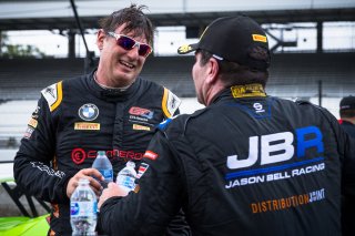#119 BMW M4 GT4 of Sean Quinlan, Stephen Cameron Racing, GT America Powered by AWS, GT4, SRO America, Indianapolis Motor Speedway, Indianapolis, IN, October 2021. | Fabian Lagunas/SRO