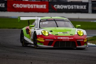 #45 Porsche 911 GT3-R of Charlie Luck, Wright Motorsports, GT America Powered by AWS, SRO3-M, SRO America, Indianapolis Motor Speedway, Indianapolis, IN, USA, October 2021 | Brian Cleary/SRO