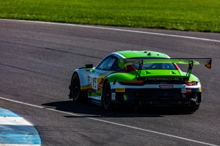#45 Porsche 911 GT3-R of Charlie Luck, Wright Motorsports, GT America Powered by AWS, SRO3-M, SRO America, Indianapolis Motor Speedway, Indianapolis, IN, USA, October 2021 | Sarah Weeks/SRO             