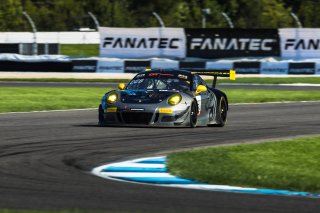 #460 Porsche 911 GT3 R (991) of Andy Wilzoch, Flying Lizard Motorsports, GT America Powered by AWS, SRO3-M, Indianapolis Motor Speedway, Indianapolis, IN, USA, October 2021 | Fabian Lagunas/SRO
