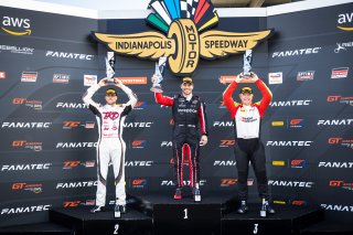 Podium, Indianapolis Motor Speedway, Indianapolis, IN, USA, October 2021 | Fabian Lagunas/SRO