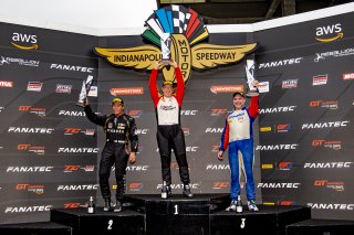 Podium, SRO America, Indianapolis Motor Speedway, Indianapolis, IN, USA, October 2021 | Brian Cleary/SRO