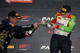 Podium, SRO America, Indianapolis Motor Speedway, Indianapolis, IN, USA, October 2021 | Brian Cleary/SRO