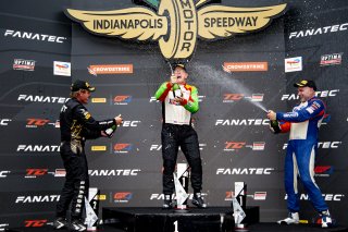 Podium, SRO America, Indianapolis Motor Speedway, Indianapolis, IN, USA, October 2021 | Brian Cleary/SRO