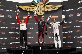 Podium, Indianapolis Motor Speedway, Indianapolis, IN, USA, October 2021 | Brian Cleary/SRO