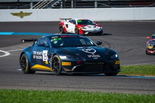 #25 Aston Martin Vantage AMR GT4 of Gray Newell, Heart of Racing, GT America Powered by AWS, GT4, SRO, Indianapolis Motor Speedway, Indianapolis, IN, USA, October 2021
 | SRO Motorsports Group