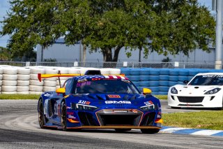 #8 Audi R8 LMS GT4 of Elias Sabo, GMG Racing, GT America Powered by AWS, GT4, SRO America, Sebring International Raceway, Sebring, FL, September 2021.
 | Brian Cleary/SRO