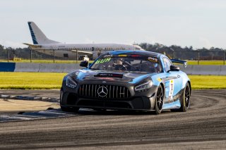 #79 Mercedes AMG GT4 of Chris Gumprecht, RENNtech Motorsports, GT America Powered by AWS, GT4, SRO America, Sebring International Raceway, Sebring, FL, September 2021.
 | Brian Cleary/SRO