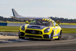 #39 Mercedes-AMG GT4 of Chris Cagnazzi, RENNtech Motorsports, GT America Powered by AWS, GT4, SRO America, Sebring International Raceway, Sebring, FL, September 2021. | Brian Cleary/SRO