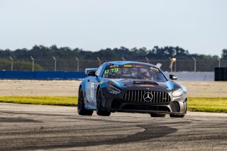 #79 Mercedes-AMG GT4 of Christopher Gumprecht and Kyle Marcelli, RENNtech Motorsports, SL, Pirelli GT4 America, SRO America, Sebring International Raceway, Sebring, FL, September 2021.
 | Brian Cleary/SRO