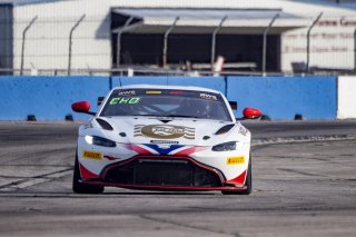 #50 Aston Martin Vantage AMR GT4 of Ross Chouest, 3R Povoledo Racing, GT America Powered by AWS, GT4, SRO America, Sebring International Raceway, Sebring, FL, September 2021.
 | Brian Cleary/SRO