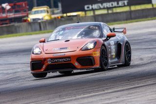 #619 Porsche 718 Cayman GT4 CS MR of Alain Stad, Stephen Cameron Racing, GT America Powered by AWS, GT4, Sebring International Raceway, Sebring, FL, September 2021. | Regis Lefebure/SRO