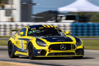 #39 Mercedes-AMG GT4 of Chris Cagnazzi, RENNtech Motorsports, GT America Powered by AWS, GT4, SRO America, Sebring International Raceway, Sebring, FL, September 2021. | Regis Lefebure/SRO