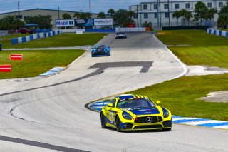 #39 Mercedes-AMG GT4 of Chris Cagnazzi, RENNtech Motorsports, GT America Powered by AWS, GT4, SRO America, Sebring International Raceway, Sebring, FL, September 2021. | Dave Green/SRO              