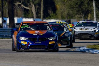 #119 BMW M4 GT4 of Sean Quinlan, Stephen Cameron Racing, GT America Powered by AWS, GT4, SRO America, Sebring International Raceway, Sebring, FL, September 2021.
 | Brian Cleary/SRO