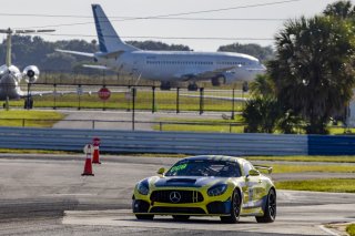 #39 Mercedes-AMG GT4 of Chris Cagnazzi, RENNtech Motorsports, GT America Powered by AWS, GT4, SRO America, Sebring International Raceway, Sebring, FL, September 2021. | Brian Cleary/SRO