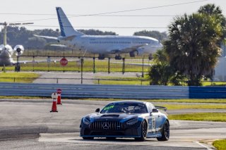 #79 Mercedes AMG GT4 of Chris Gumprecht, RENNtech Motorsports, GT America Powered by AWS, GT4, SRO America, Sebring International Raceway, Sebring, FL, September 2021.
 | Brian Cleary/SRO