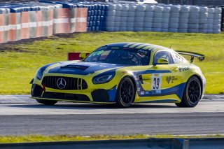 #39 Mercedes-AMG GT4 of Chris Cagnazzi, RENNtech Motorsports, GT America Powered by AWS, GT4, SRO America, Sebring International Raceway, Sebring, FL, September 2021. | Brian Cleary/SRO