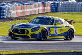 #39 Mercedes-AMG GT4 of Chris Cagnazzi, RENNtech Motorsports, GT America Powered by AWS, GT4, SRO America, Sebring International Raceway, Sebring, FL, September 2021. | Brian Cleary/SRO