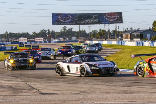 #27 Audi R8 LMS GT3 of Jason Daskalos, Daskaslos Motorsports, GT America Powered by AWS, SRO3, SRO America, Sebring International Raceway, Sebring, FL, September 2021. | Dave Green/SRO              