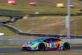 #88 Lamborghini Huracan GT3 of Jason Harward, Zelus Motorsports, GT America Powered by AWS, SRO3, SRO America, Sonoma Raceway, Sonoma, CA, April  2022.
 | @RegisLefebure.com