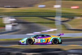 #88 Lamborghini Huracan GT3 of Jason Harward, Zelus Motorsports, GT America Powered by AWS, SRO3, SRO America, Sonoma Raceway, Sonoma, CA, April  2022.
 | @RegisLefebure.com