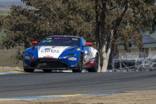 #15 Aston Martin Vantage AMR GT4 of Bryan Putt, BSport Racing, GT America Powered by AWS, GT4, SRO America, Sonoma Raceway, Sonoma, CA, April  2022.
 | Brian Cleary/SRO