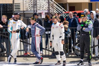 #04 Mercedes-AMG GT3 of George Kurtz, second from left, Riley Motorsports, GT America Powered by AWS, SRO3, SRO America, Sonoma Raceway, Sonoma, CA, April  2022.
 | RegisLefebure/SRO