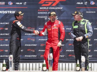 #50 Aston Martin Vantage GT4 of Ross Chouest, Chouest Povoledo Racing, GT America Powered by AWS, GT4, SRO America, Sonoma Raceway, Sonoma, CA, April  2022.
 | Brian Cleary/SRO