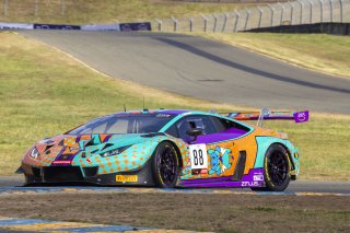#88 Lamborghini Huracan GT3 of Jason Harward, Zelus Motorsports, GT America Powered by AWS, SRO3, SRO America, Sonoma Raceway, Sonoma, CA, April  2022.
 | Brian Cleary/SRO