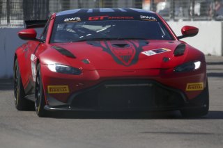 #50 Aston Martin Vantage GT4 of Ross Chouest, Chouest Povoledo Racing, GT America Powered by AWS, GT4, SRO America, GT America, Grand Prix of St. Petersburg, St. Petersburg, FL, February 2022.
 | Brian Cleary/SRO