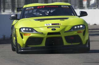 #55 Toyota GR Supra GT4 of Moisey Uretsky, Accelerating Performance, GT America Powered by AWS, GT4, SRO America, GT America, Grand Prix of St. Petersburg, St. Petersburg, FL, February 2022.
 | Brian Cleary/SRO