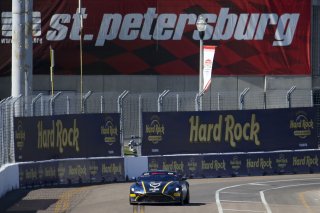 #25 Aston Martin Vantage GT4 of Gray Newell, Heart of Racing Team, GT America Powered by AWS, GT4, SRO America, GT America, Grand Prix of St. Petersburg, St. Petersburg, FL, February 2022.
 | Brian Cleary/SRO