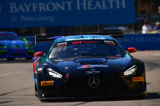 #63 Mercedes-AMG GT3 of David Askew, DXDT Racing, GT America Powered by AWS, SRO3, SRO America, GT America, Grand Prix of St. Petersburg, St. Petersburg, FL, February 2022.
 | Fred Hardy/SRO