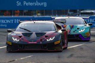 #191 Lamborghini Huracan GT3 of Jeff Burton, Zelus Motorsports, GT America Powered by AWS, SRO3, SRO America, GT America, Grand Prix of St. Petersburg, St. Petersburg, FL, February 2022.
 | Brian Cleary/SRO