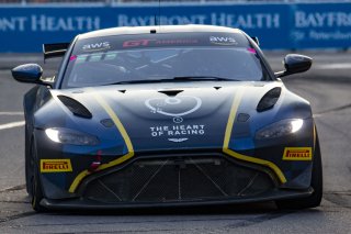 #25 Aston Martin Vantage GT4 of Gray Newell, Heart of Racing Team, GT America Powered by AWS, GT4, SRO America, GT America, Grand Prix of St. Petersburg, St. Petersburg, FL, February 2022.
 | Brian Cleary/SRO