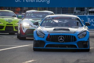 #79 Mercedes-AMG GT4 of Chris Gumprecht, RENNtech Motorsports, GT America Powered by AWS, GT4, SRO America, GT America, Grand Prix of St. Petersburg, St. Petersburg, FL, February 2022.
 | Brian Cleary/SRO