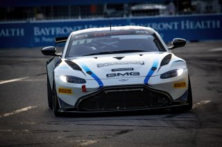 #2  Aston Martin Vantage AMR GT4 of  Jason Bell, GMG Racing, GT America Powered by AWS, GT4, SRO America, GT America, Grand Prix of St. Petersburg, St. Petersburg, FL, February 2022.
 | Brian Cleary/SRO
