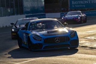 #79 Mercedes-AMG GT4 of Chris Gumprecht, RENNtech Motorsports, GT America Powered by AWS, GT4, SRO America, GT America, Grand Prix of St. Petersburg, St. Petersburg, FL, February 2022.
 | Brian Cleary/SRO