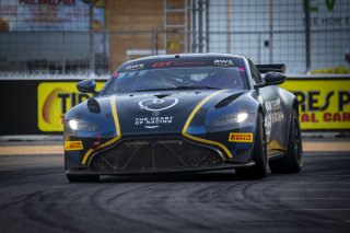 #25 Aston Martin Vantage GT4 of Gray Newell, Heart of Racing Team, GT America Powered by AWS, GT4, SRO America, GT America, Grand Prix of St. Petersburg, St. Petersburg, FL, February 2022.
 | Brian Cleary/SRO