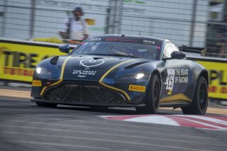 #25 Aston Martin Vantage GT4 of Gray Newell, Heart of Racing Team, GT America Powered by AWS, GT4, SRO America, GT America, Grand Prix of St. Petersburg, St. Petersburg, FL, February 2022.
 | Brian Cleary/SRO
