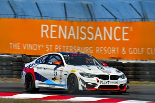 #22 BMW M4 GT4 of Marko Radisic, SRQ Motorsports, GT America Powered by AWS, GT4, \SRO America, GT America, Grand Prix of St. Petersburg, St. Petersburg, FL, February 2022.
 | James Lietz/SRO