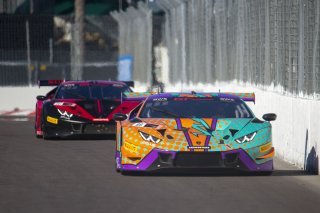 #88 Lamborghini Huracan GT3 of Jason Harward, Zelus Motorsports, GT America Powered by AWS, SRO3, SRO America, GT America, Grand Prix of St. Petersburg, St. Petersburg, FL, February 2022.
 | Brian Cleary/SRO