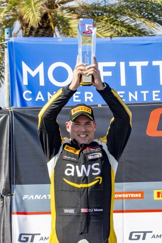 #58 Audi R8 LMS GT2 of CJ Moses, GMG Racing, GT America Powered by AWS, GT2, SRO America, GT America, Grand Prix of St. Petersburg, St. Petersburg, FL, February 2022.
 | Brian Cleary/SRO