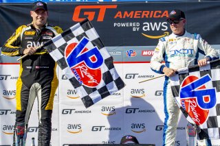 #58 Audi R8 LMS GT2 of CJ Moses, GMG Racing, GT America Powered by AWS, GT2, #63 Mercedes-AMG GT3 of David Askew, DXDT Racing, SRO3, SRO America, GT America, Grand Prix of St. Petersburg, St. Petersburg, FL, February 2022.
 | Brian Cleary/SRO