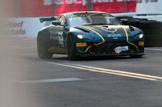 #25 Aston Martin Vantage GT4 of Gray Newell, Heart of Racing Team, GT America Powered by AWS, GT4, SRO America, GT America, Grand Prix of St. Petersburg, St. Petersburg, FL, February 2022.
 | Fred Hardy/SRO